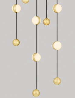 Lampa wisząca Systally LED 200 cm złoto-czarna