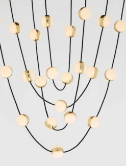 Lampa wisząca Systally LED 120 cm złoto-czarna