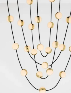 Lampa wisząca Systally LED 120 cm złoto-czarna