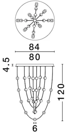Lampa wisząca Systally LED 120 cm złoto-czarna