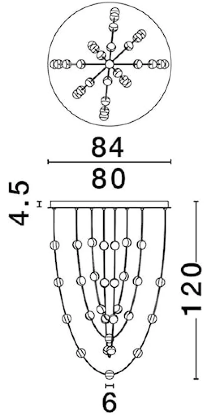Lampa wisząca Systally LED 120 cm złoto-czarna