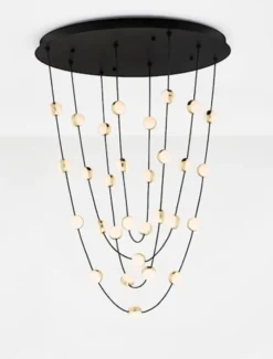 Lampa wisząca Systally LED 120 cm złoto-czarna