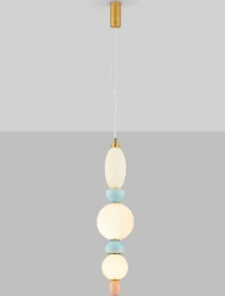 Lampa wisząca Texells LED niebiesko-złota