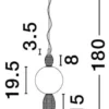 Lampa wisząca Texells LED różowo-złota
