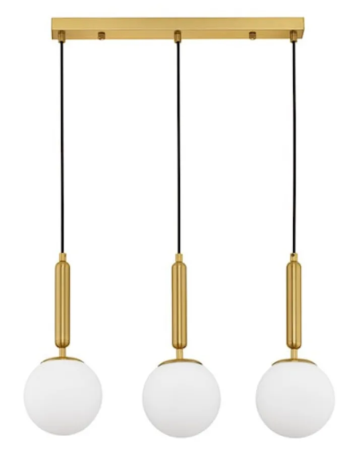 Lampa wisząca Trallos x3 złota