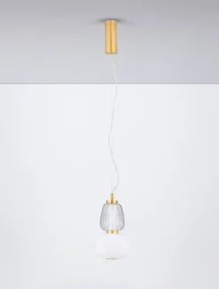 Lampa wisząca Velorya II LED biało-złota