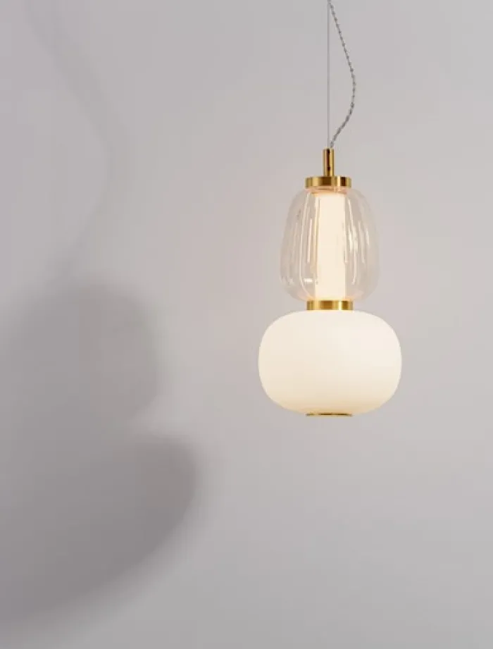 Lampa wisząca Velorya II LED biało-złota