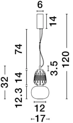 Lampa wisząca Velorya II LED biało-złota