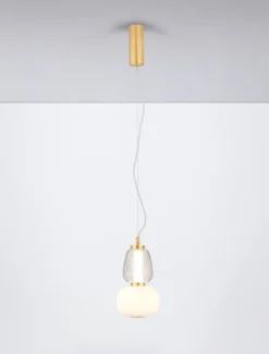 Lampa wisząca Velorya II LED biało-złota