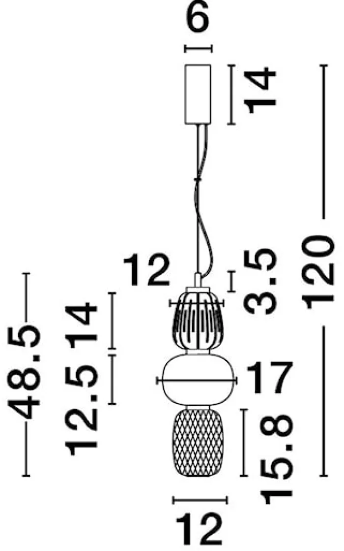 Lampa wisząca Velorya I LED biało-złota