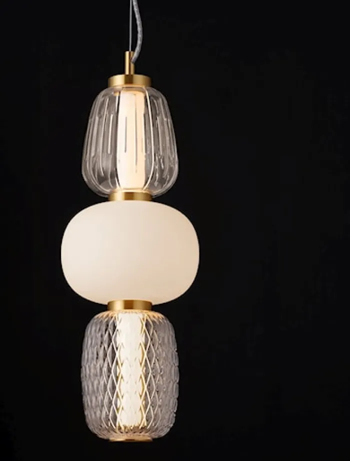 Lampa wisząca Velorya I LED biało-złota