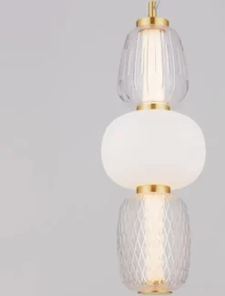 Lampa wisząca Velorya I LED biało-złota