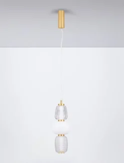Lampa wisząca Velorya I LED biało-złota