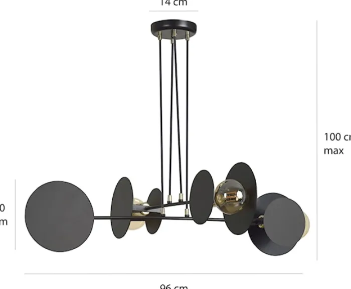 Lampa wisząca Viverone czarna