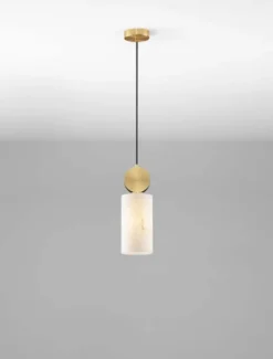 Lampa wisząca Xiteen złota marmurowa