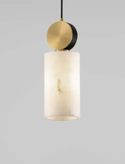 Lampa wisząca Xiteen złota marmurowa