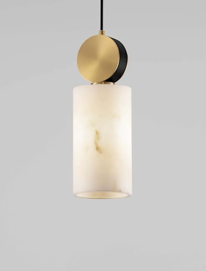 Lampa wisząca Xiteen złota marmurowa
