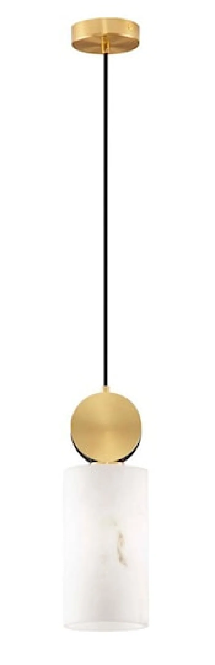 Lampa wisząca Xiteen złota marmurowa