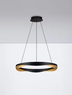 Lampa wisząca Yoffus LED złoto-czarna