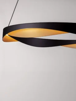 Lampa wisząca Yoffus LED złoto-czarna