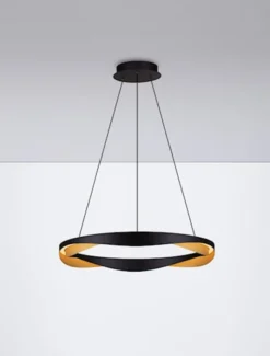 Lampa wisząca Yoffus LED złoto-czarna