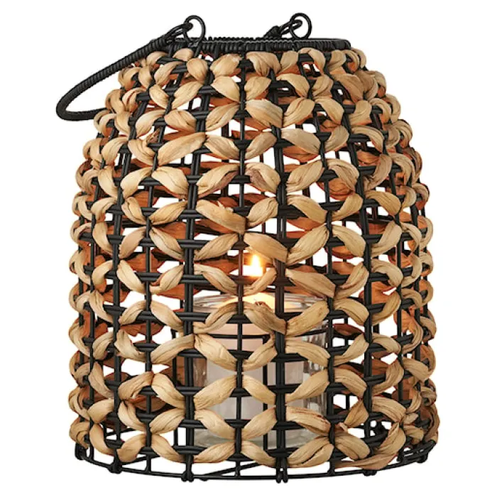 Lampion Pinto 28,5 cm brązowo-czarny