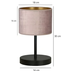 Lampka nocna Hellid średnica 18 cm różowa