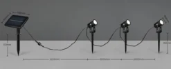 Lampy ogrodowe Obidos LED solarne czarne