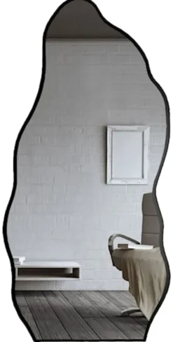 Lustro ścienne Auro 130x60 cm w czarnej ramie