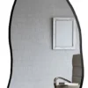 Lustro ścienne Baryt 129x50 cm w czarnej ramie