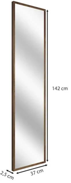 Lustro ścienne Dalone 142x37 cm ciemny dąb