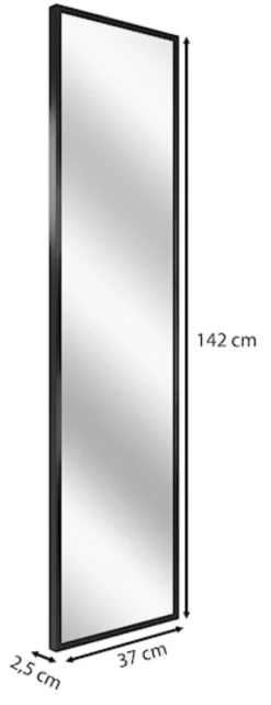 Lustro ścienne Dalone 142x37 cm czarne