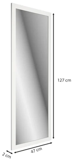 Lustro ścienne Gahtion 127x47 cm białe
