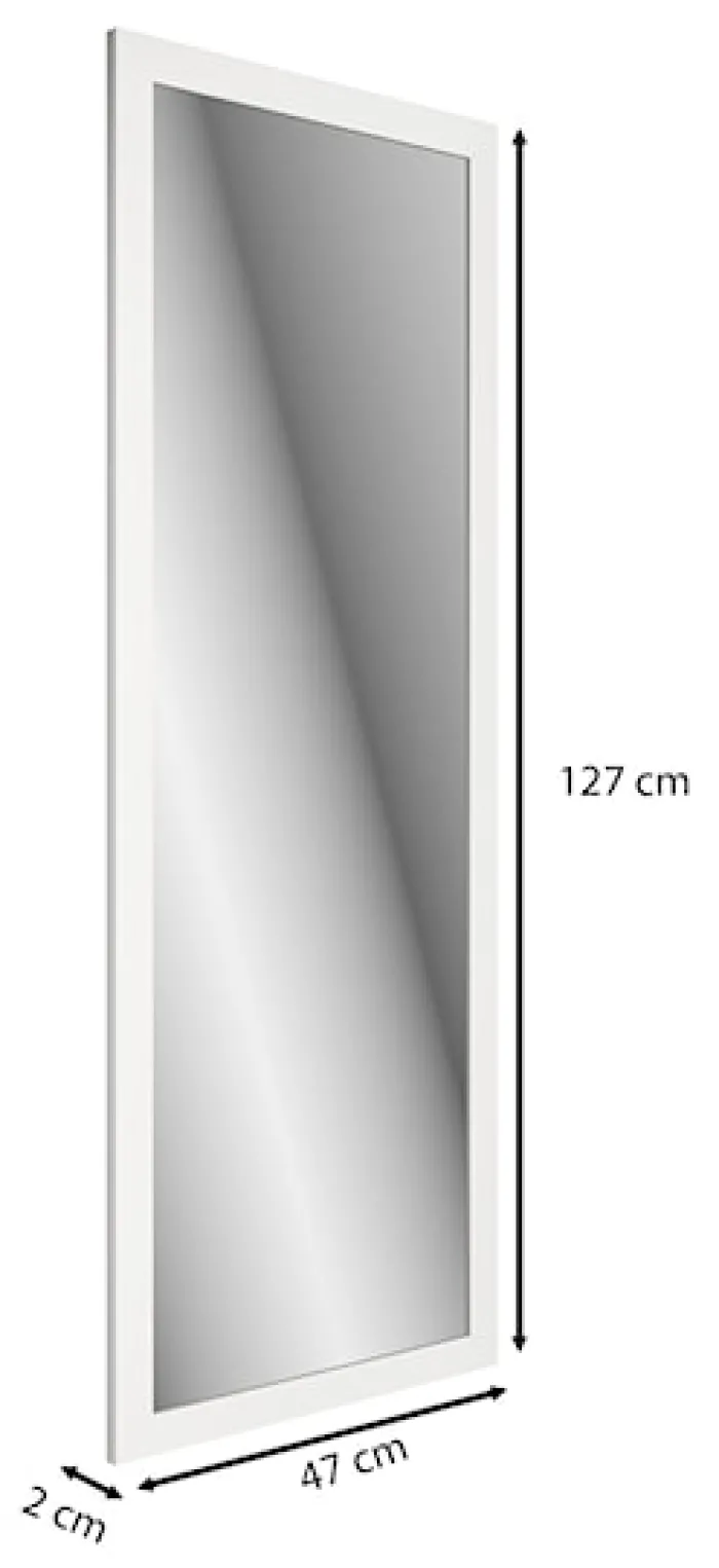 Lustro ścienne Gahtion 127x47 cm białe