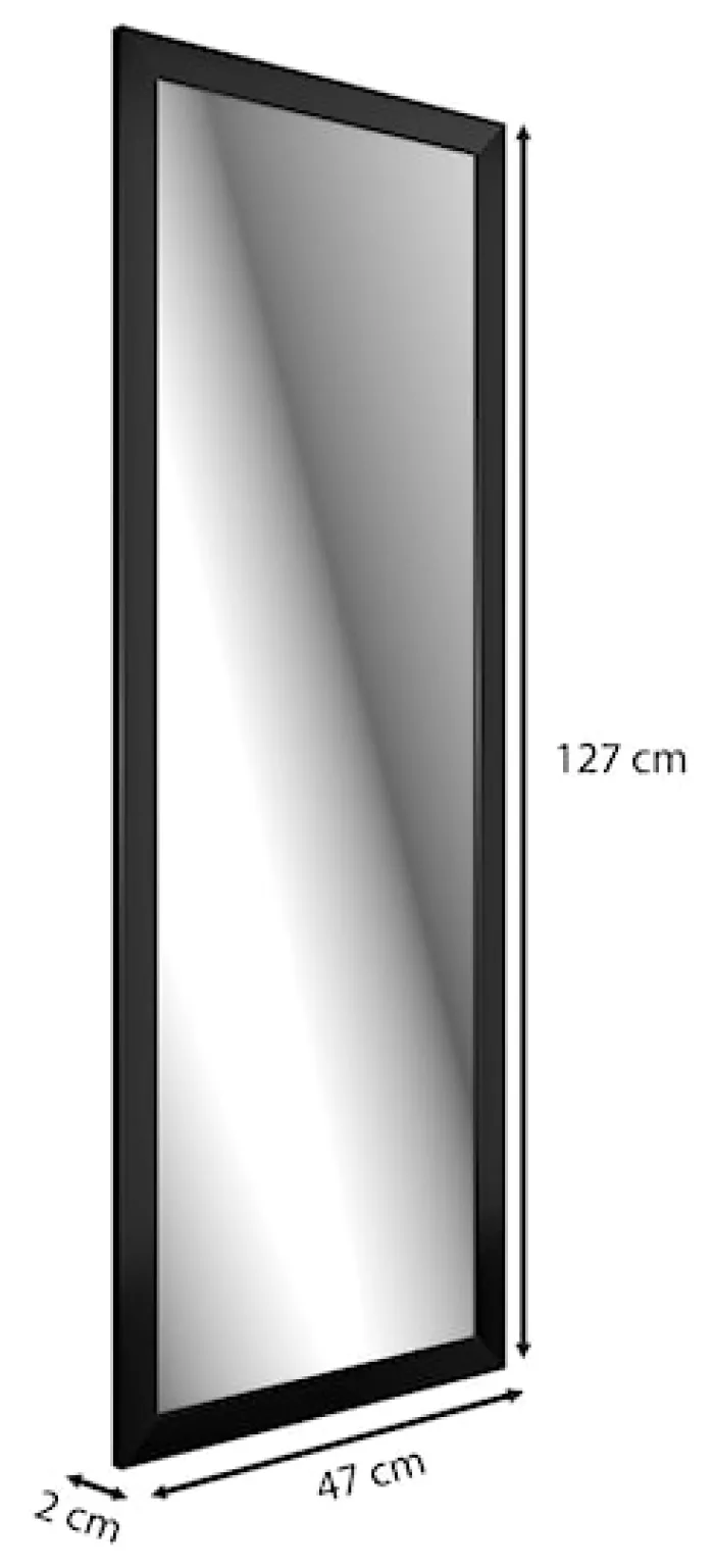 Lustro ścienne Gahtion 127x47 cm czarne
