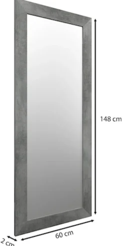 Lustro ścienne Hausly 148x56 cm beton