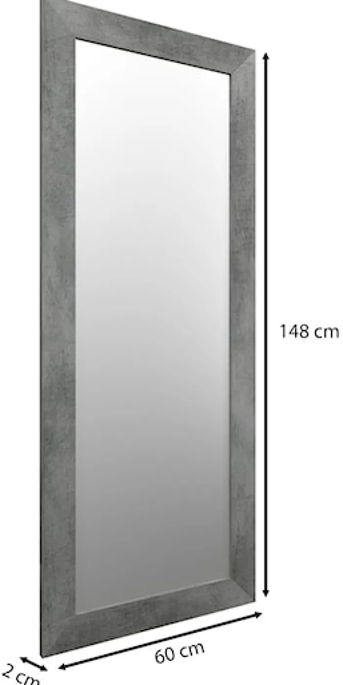 Lustro ścienne Hausly 148x56 cm beton