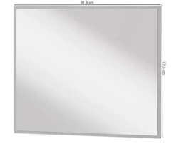 Lustro ścienne Simply prostokątne 92x77 cm w szarej ramie