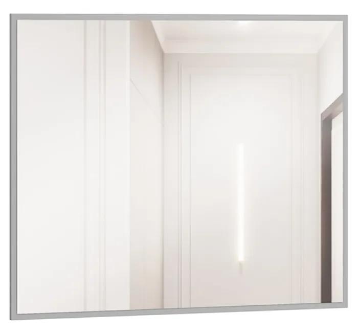 Lustro ścienne Simply prostokątne 92x77 cm w szarej ramie