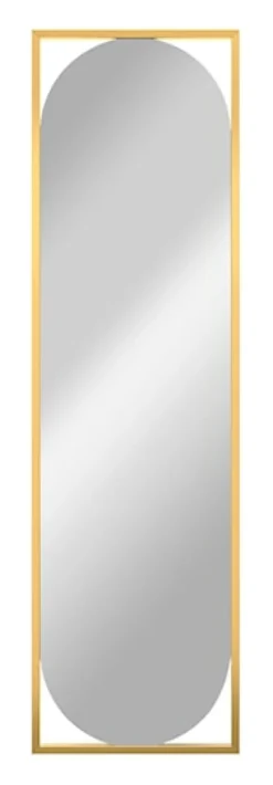 Lustro ścienne Thelmen 132x37 cm w złotej ramie