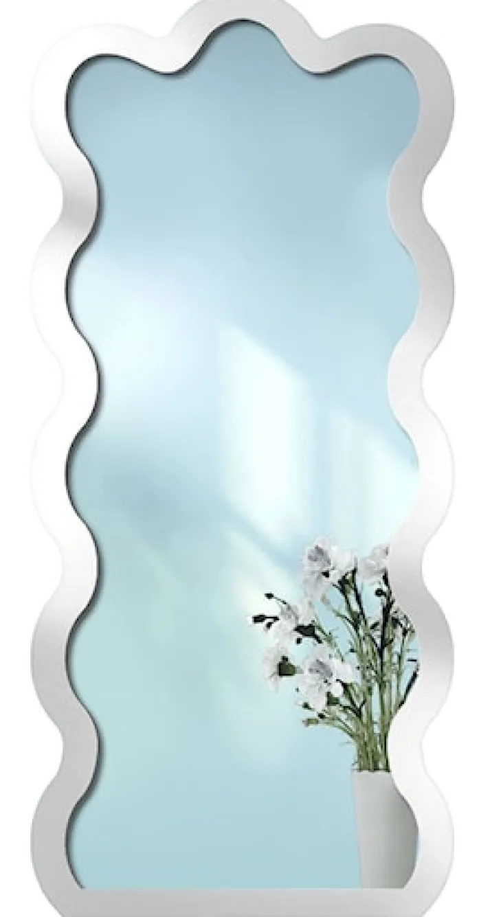 Lustro ścienne Wave 154x70 cm w białej ramie