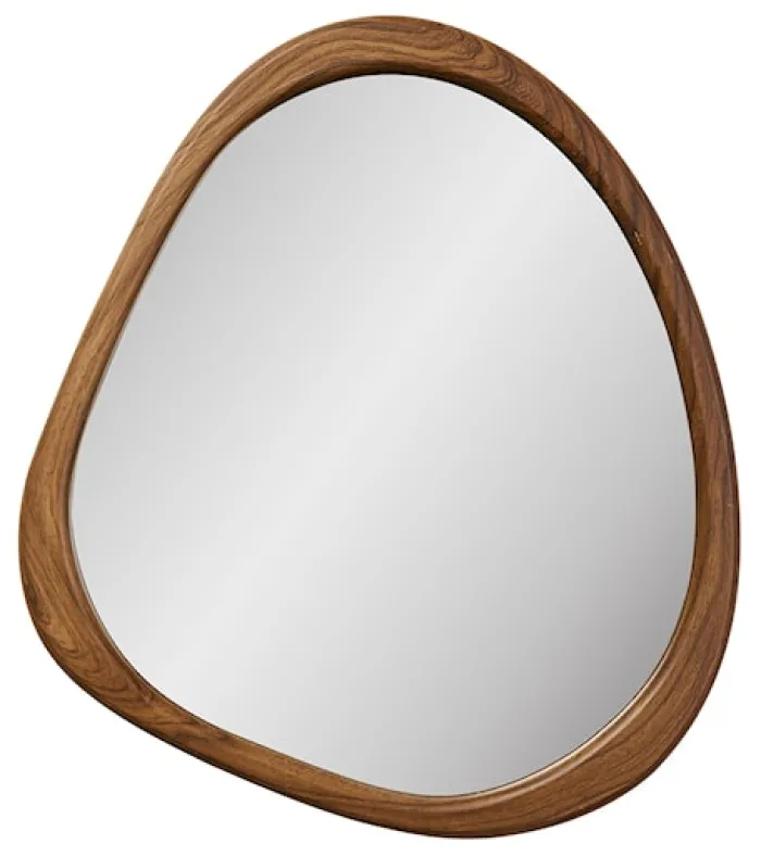 Lustro Luxon 47x44 cm w brązowej ramie