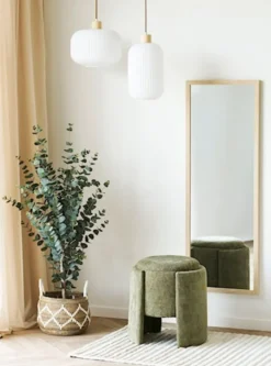 Lustro Scottsdale 110x45 cm w jasnobrązowej ramie