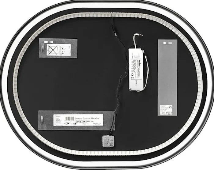 Lustro z oświetleniem LED Olimmi 90x70 cm w czarnej ramie