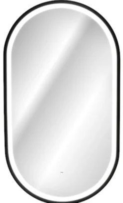 Lustro z oświetleniem LED Olimmi 90x50 cm w czarnej ramie