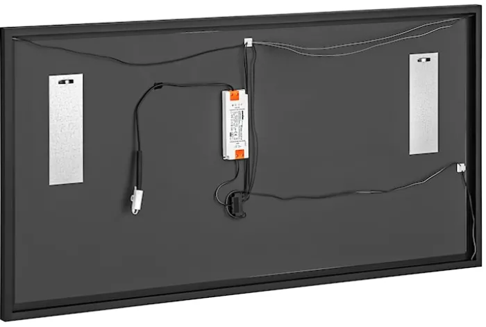 Lustro z podświetleniem LED Alice 123x68 cm w grafitowej ramie