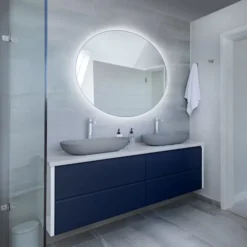 Lustro z podświetleniem led Bright Premium średnica 100 cm srebrne/ neutralna barwa światła