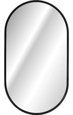 Lustro z podświetleniem LED Olimmi 90x50 cm w czarnej ramie