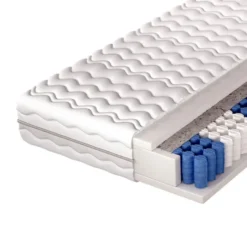 Materac kieszeniowy 120x200 cm Luno dwustronny, 7 stref twardości, hipoalergiczny