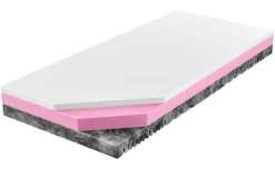 Materac piankowy 80x200 cm Ampara z pianką HR i Visco, dwustronny, 7 stref twardości, hipoalergiczny